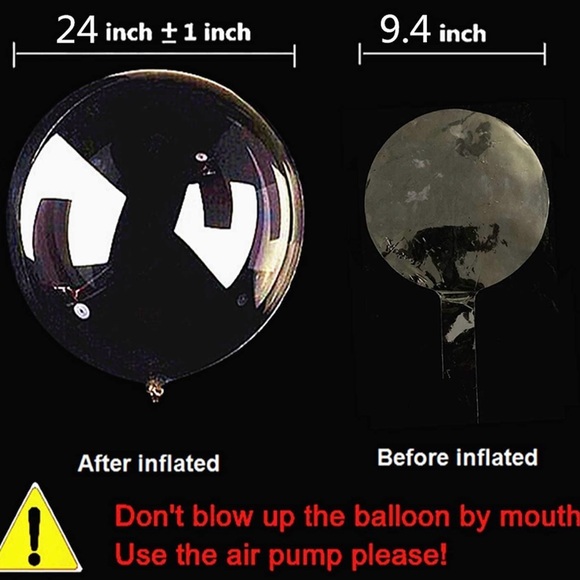 Bobo Balloons 25 Pack, 24 Inch Helium Style Transparent Bubble Bobo Balloons - Picture 3 of 7